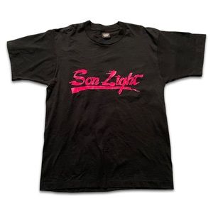 •Vintage Single Stitch Screen Stars Son Light Tee Shirt LARGE•